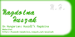 magdolna huszak business card